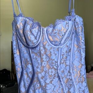 House of CB Blue Lace Mini Dress